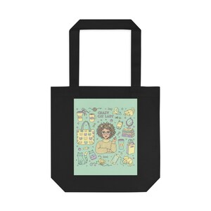 Crazy Cat Lady Tote Bag | Funny Cat Lover Gift | Canvas Tote Bag for Women | Cat Mom Bag | Book Tote afbeelding 1