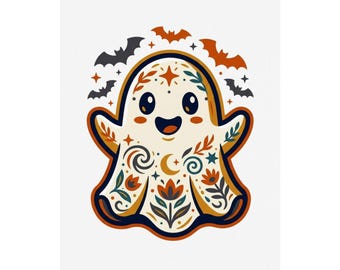 Cute Ghost Boo Halloween - Poster
