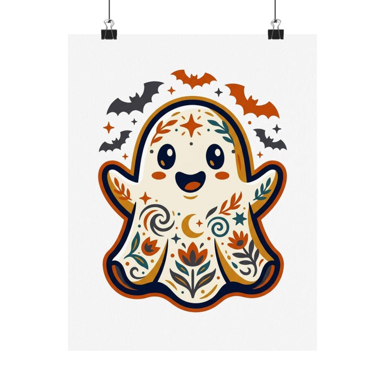 Cute Ghost Boo Halloween - Poster image 1
