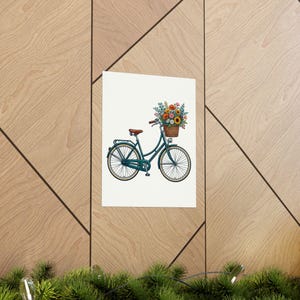 Vintage Bicycle With Basket - Poster Bild 5