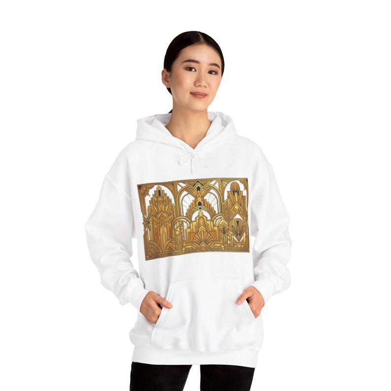 Art Deco Golden Geometry 1920S - Hoodie image 6