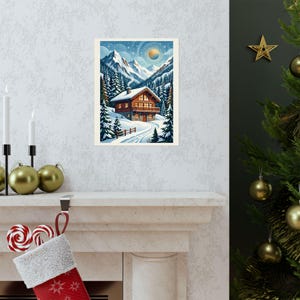 Alpine Chalet In Winter Snow - Poster image 7