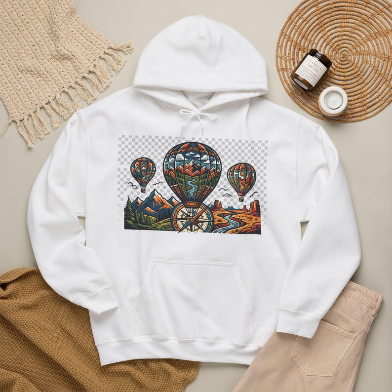 Hot Air Balloon Wanderlust - Hoodie imagem 2