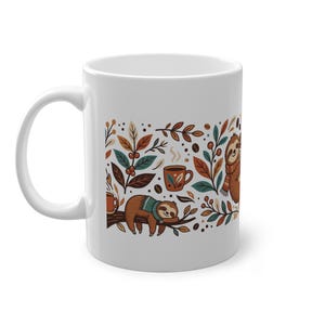 Cute Sloth Hanging On Coffee Cup - Mug afbeelding 2