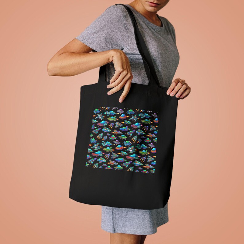 Retro Arcade Spaceship - Tote Bag image 4