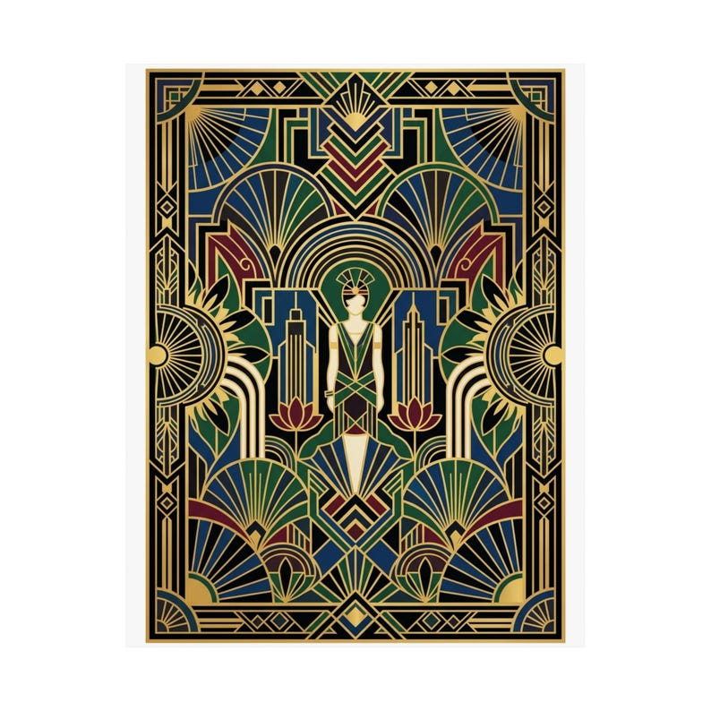 Art Deco Golden Geometry 1920S - Poster imagen 2