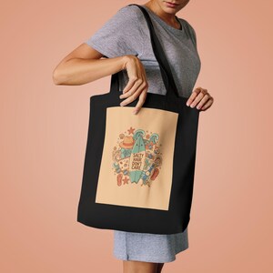Salty Hair Don't Care Beach Tote Bag, Summer Canvas Tote Bag, Beach Lover Gift, Reusable Shopping Bag, Vacation Accessor zdjęcie 4