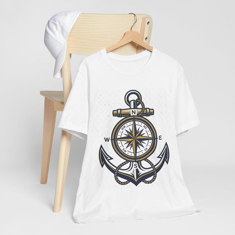 Nautical Anchor And Compass - Tshirt image 3