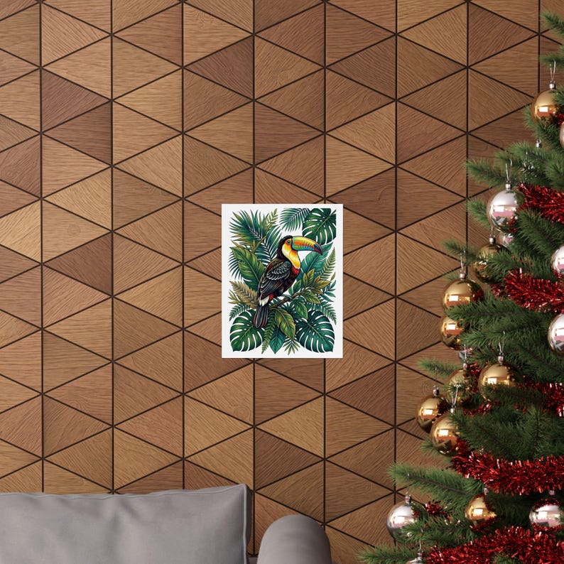 Jungle Toucan Among Tropical Leaves - Poster image 4