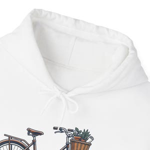 Vintage Bicycle With Basket - Hoodie image 3