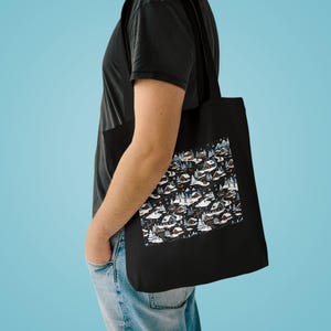 Alpine Chalet In Winter Snow - Tote Bag image 3