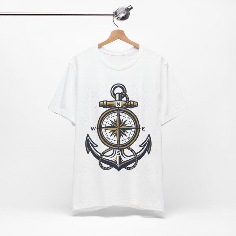 Nautical Anchor And Compass - Tshirt image 2