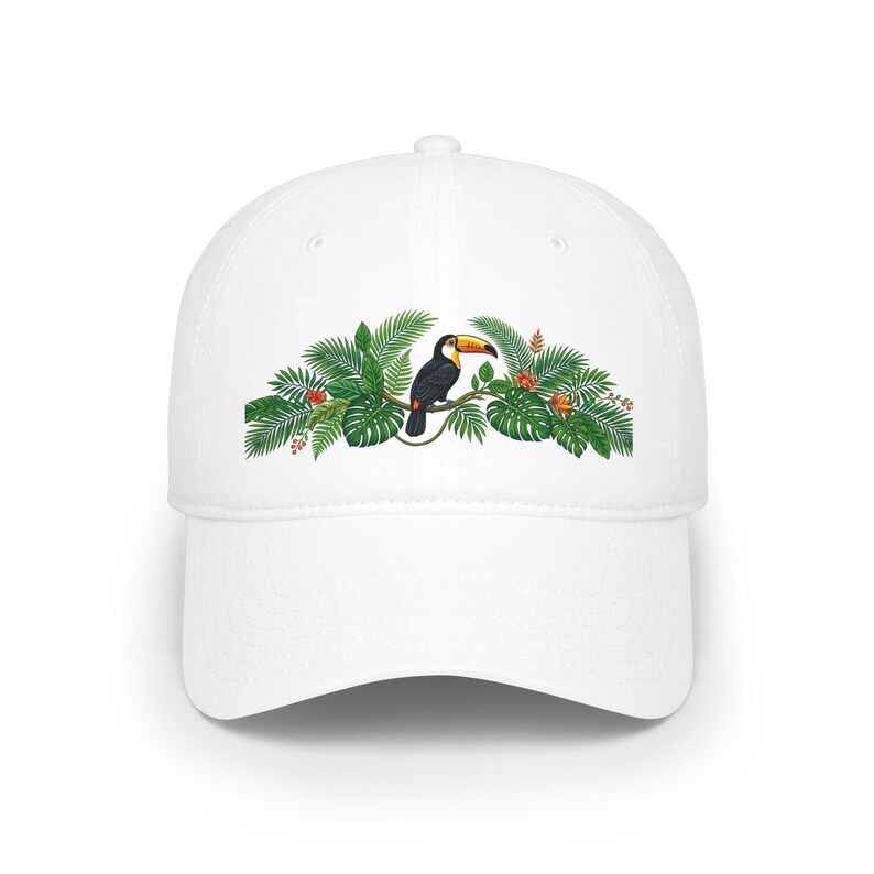 Jungle Toucan Among Tropical Leaves - Cap image 1