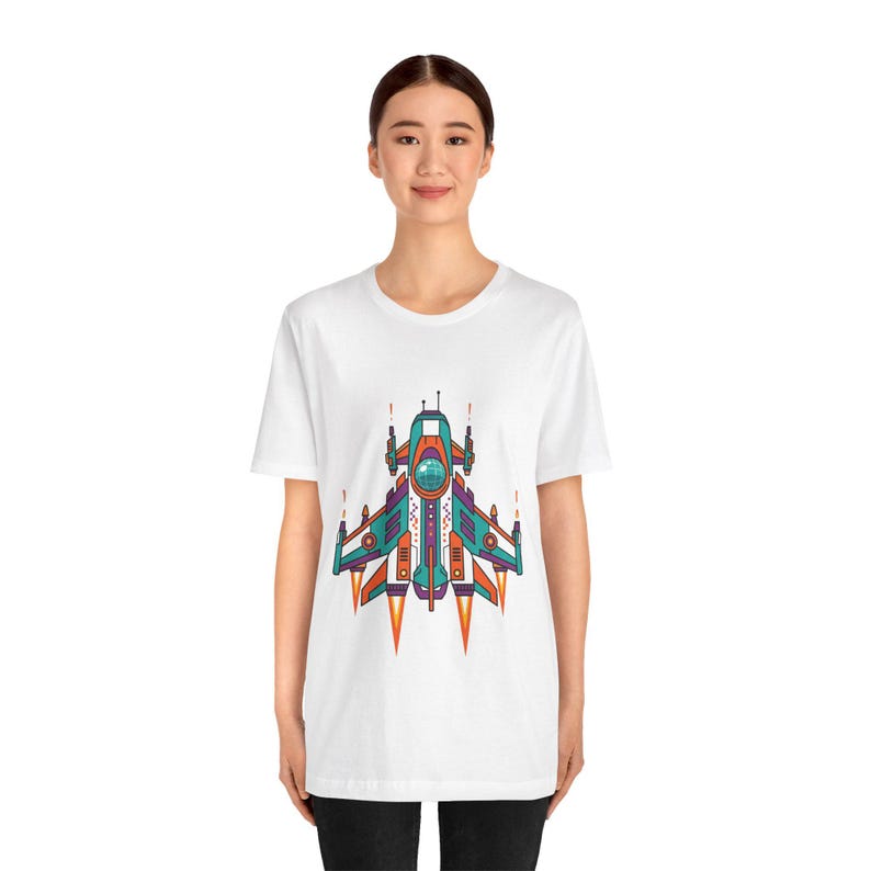Retro Arcade Spaceship - Tshirt afbeelding 3