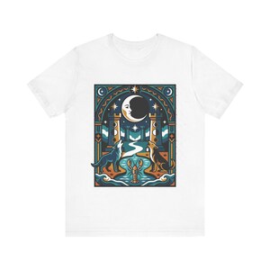 Tarot Card The Moon Mystical - Tshirt image 1