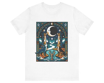 Tarot Card The Moon Mystical - Tshirt