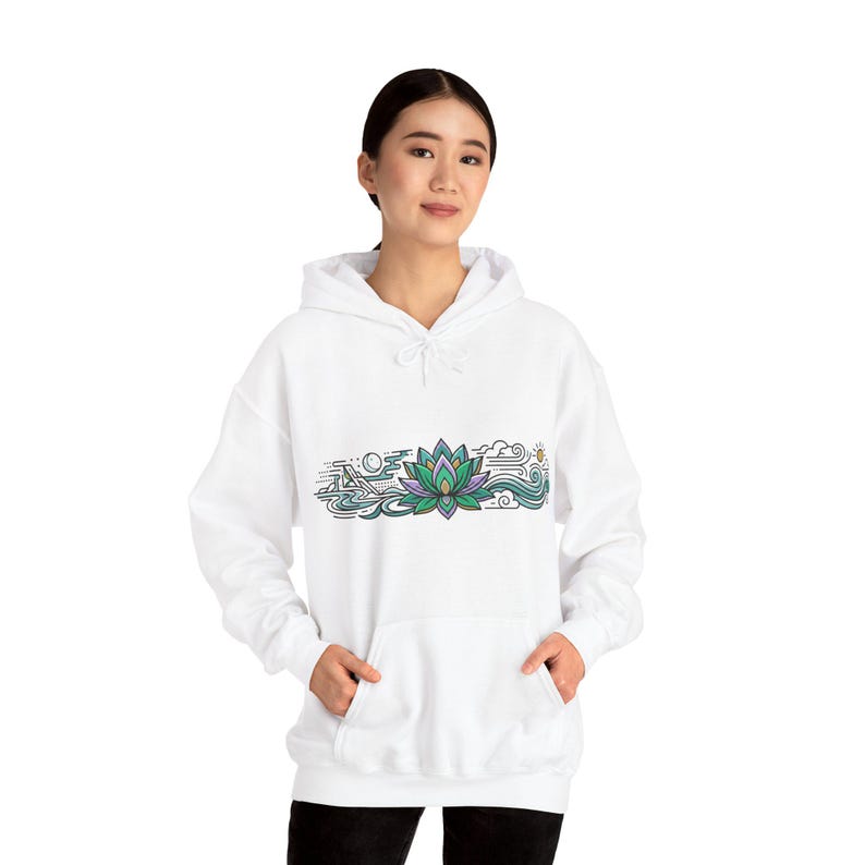 Zen Lotus Flower Mindfulness - Hoodie image 5