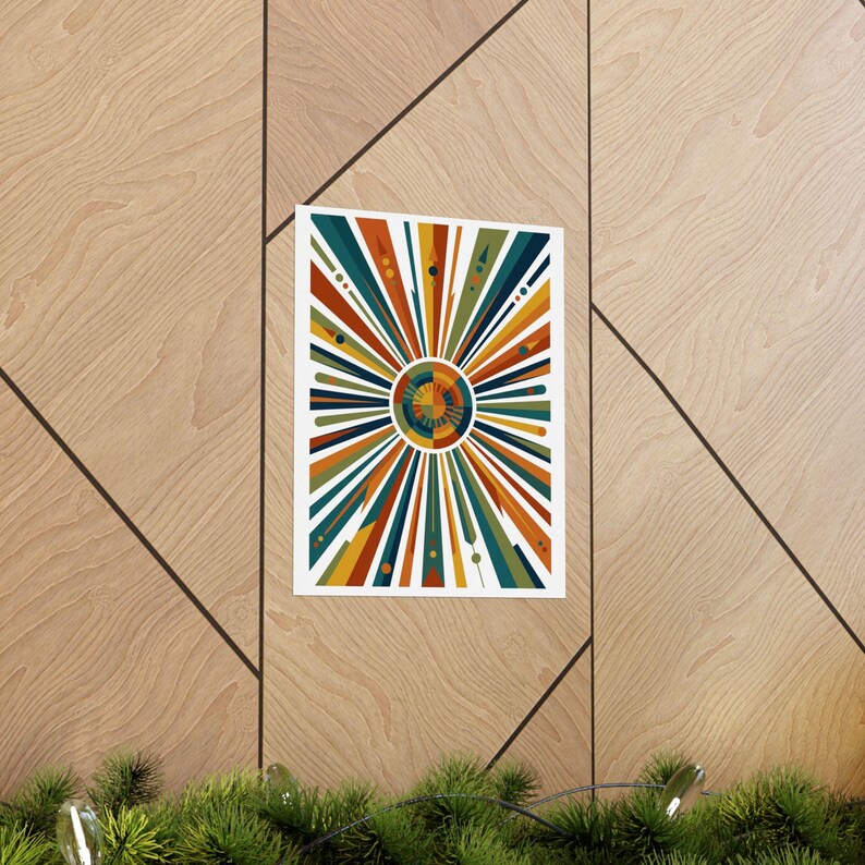 Mid-Century Modern Sunburst Pattern - Poster image 5