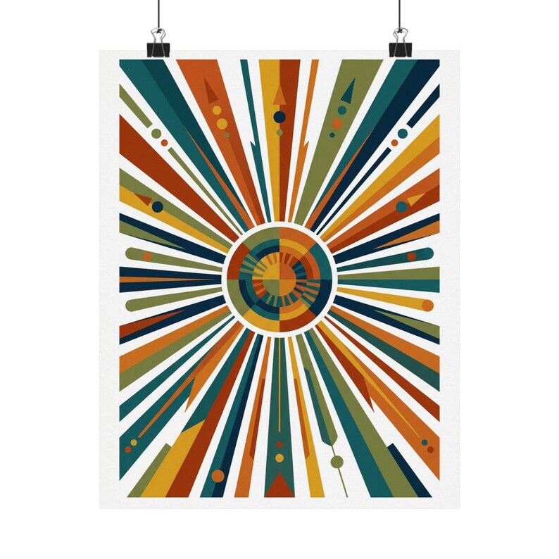 Mid-Century Modern Sunburst Pattern - Poster image 1