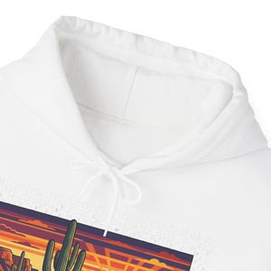 Desert Cactus Under Southwest Sunset - Hoodie image 3