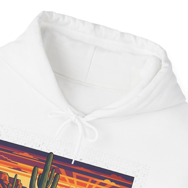 Desert Cactus Under Southwest Sunset - Hoodie image 3