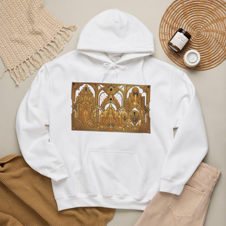 Art Deco Golden Geometry 1920S - Hoodie image 4