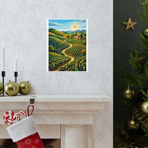Vineyard Wine Country Rolling Hills - Poster imagen 7