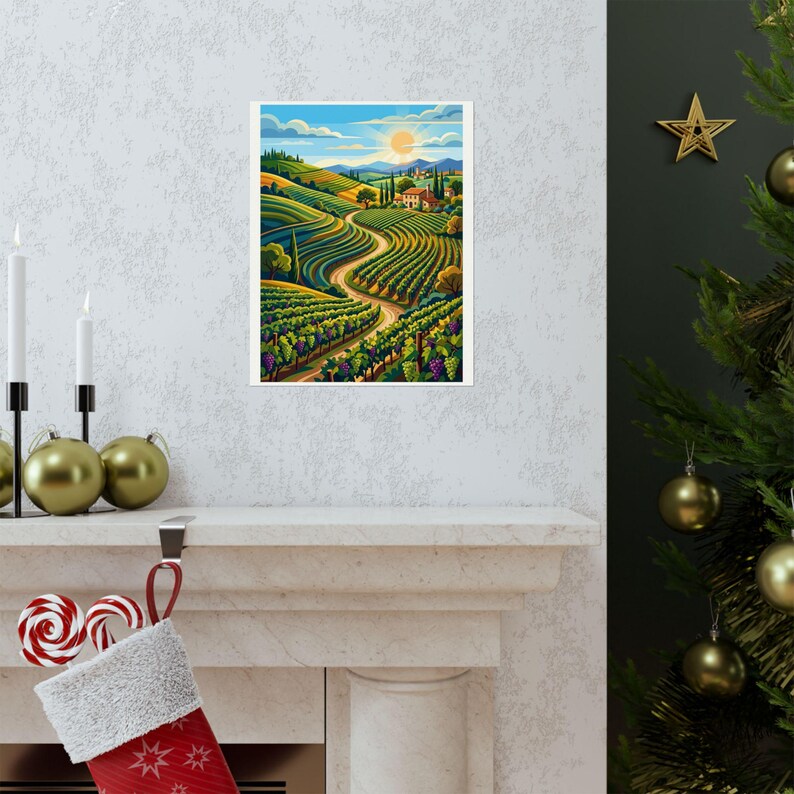 Vineyard Wine Country Rolling Hills - Poster imagen 7