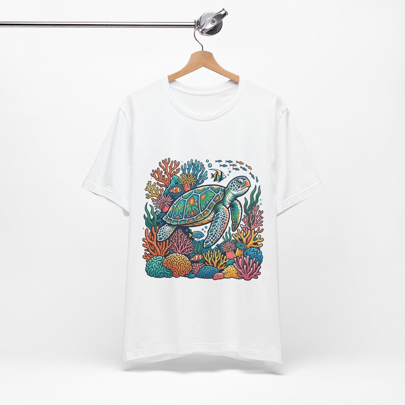 Tropical Sea Turtle Coral Reef - Tshirt imagen 3