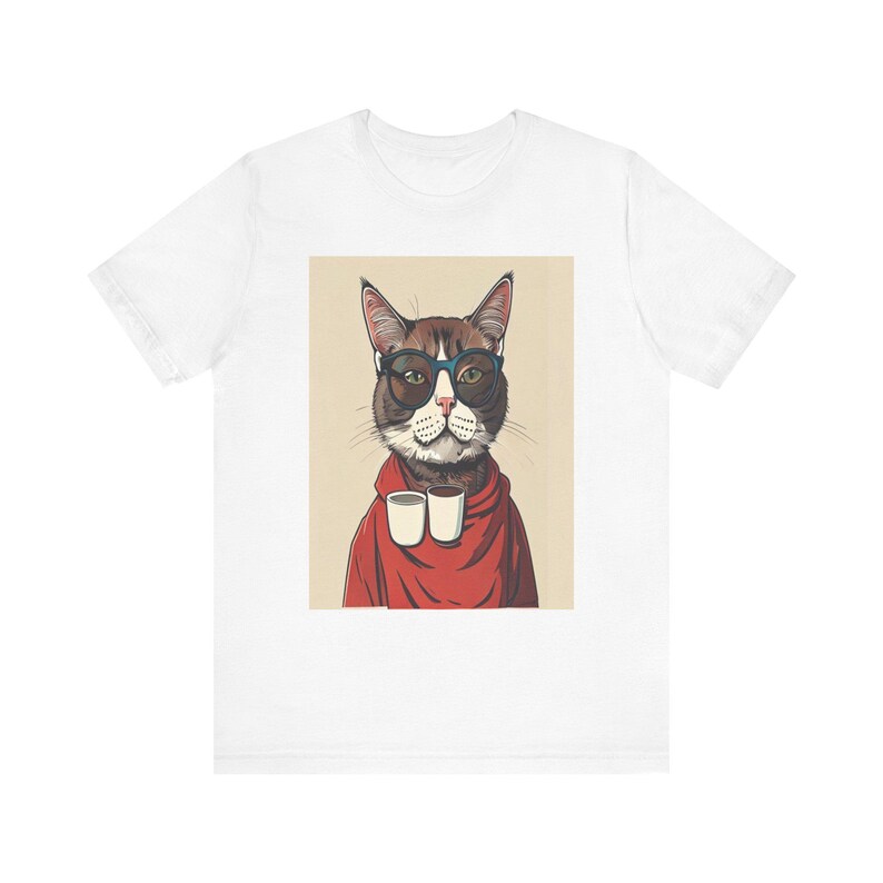 Sarcastic Cat Lover Coffee Addict T-Shirt, Funny Cat Mom Shirt, I Run On Coffee And Cat Hair Gift Tee imagem 1