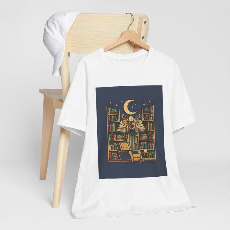 Just One More Chapter Vintage Library Book Lover T-Shirt Reading Gift for Bookworms Literary Tee image 4