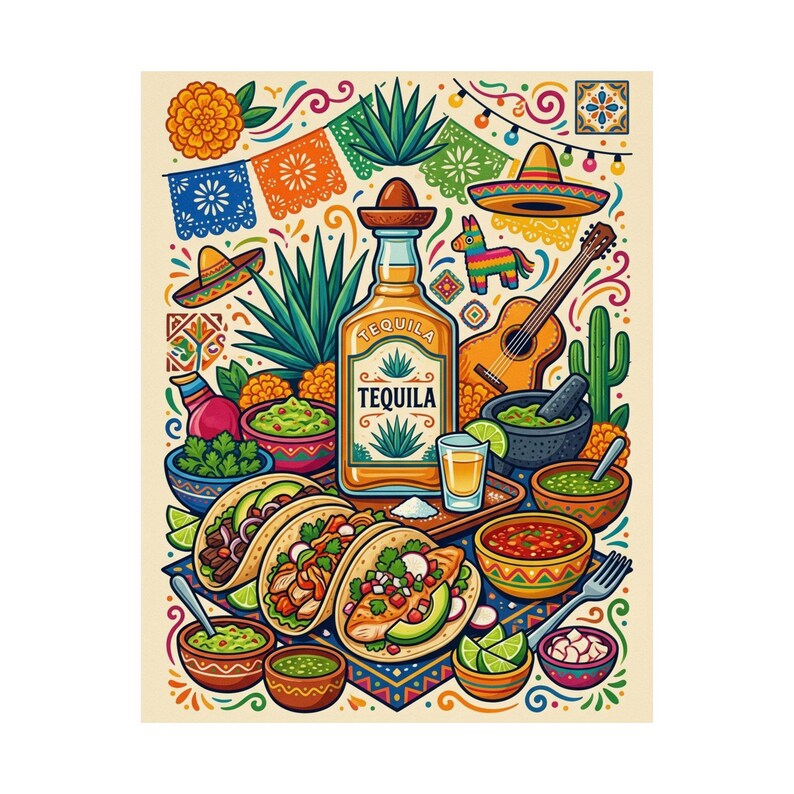 Tacos And Tequila Fiesta - Poster afbeelding 2