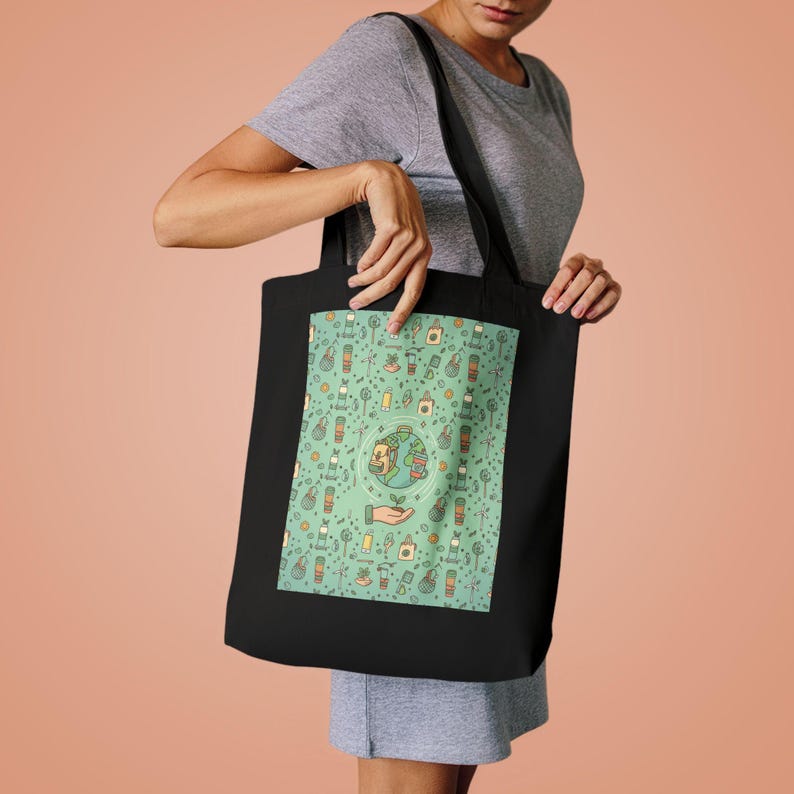 There Is No Planet B Tote Bag | Eco Friendly Reusable Canvas Bag | Earth Day Gift zdjęcie 4