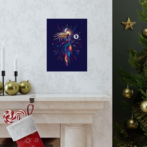 Moon Child Poster, Astrology Wall Art, Celestial Zodiac Decor, Cosmic Moon Poster, Spiritual Art Print afbeelding 7