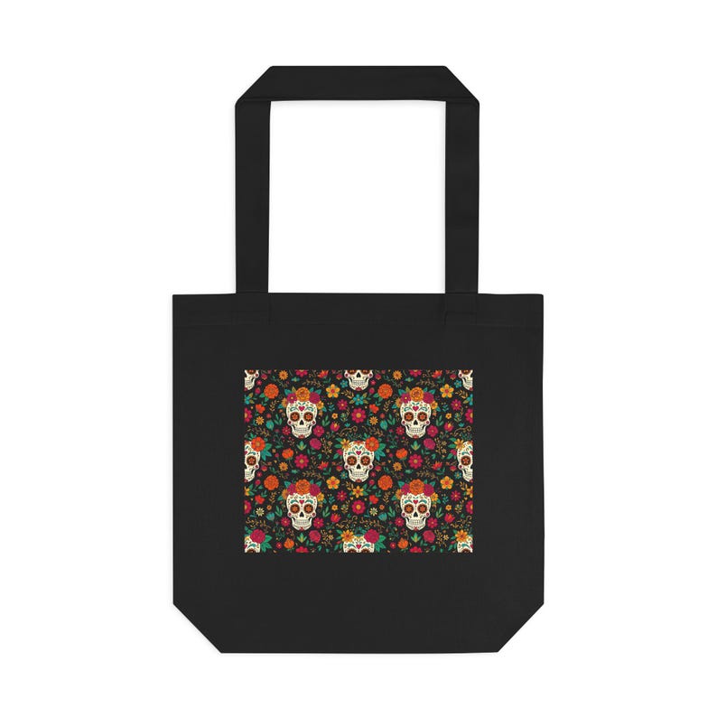 Skull With Flowers Day Of The Dead - Tote Bag bild 1