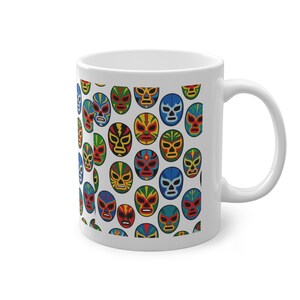 Mexican Luchador Mask Colorful - Mug image 3
