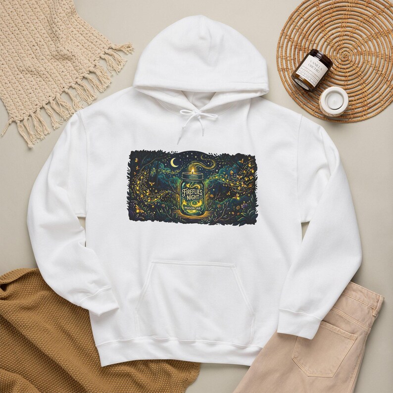 Mason Jar Fireflies Night - Hoodie immagine 4