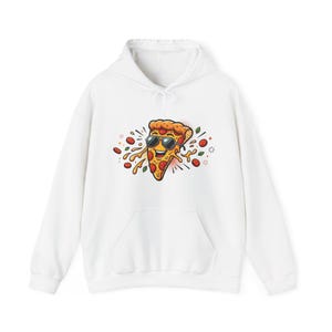 Funny Pizza Slice Wearing Sunglasses - Hoodie zdjęcie 1