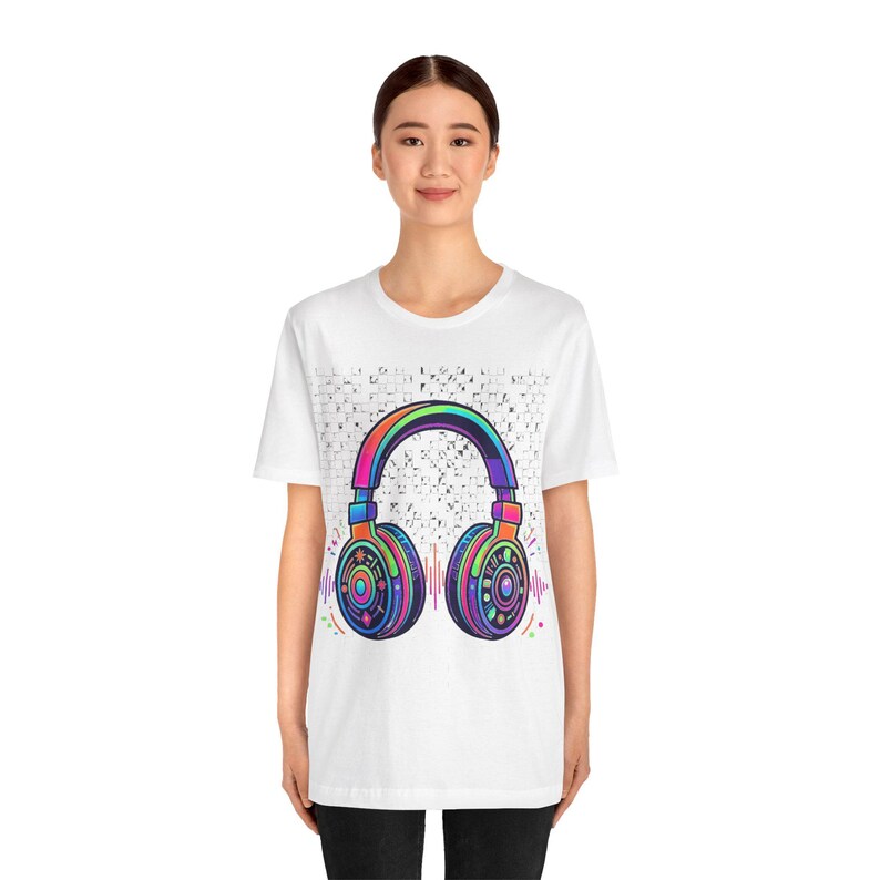 Rave Festival Neon Headphones - Tshirt image 5