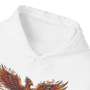 Mystical Phoenix Rising From Flames - Hoodie bild 3