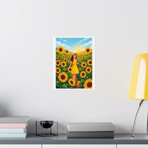 Sunflower Field Happiness - Poster imagem 8