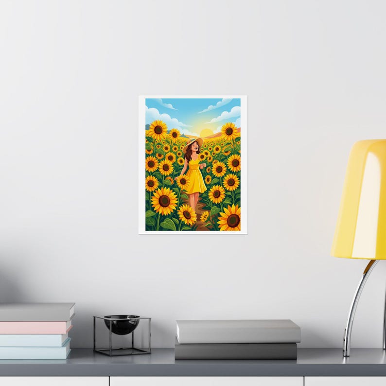 Sunflower Field Happiness - Poster imagem 8