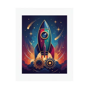 Dream Big Work Hard Motivational Poster | Inspirational Wall Art Office Decor | Motivation Quote Print zdjęcie 2