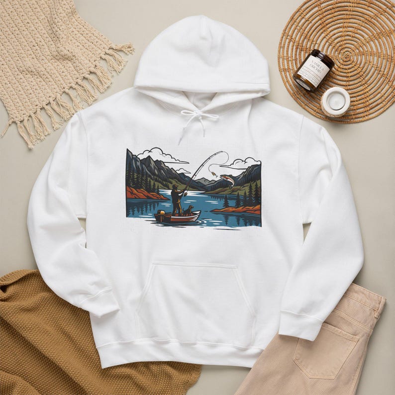 Fishing Rod Lake Life - Hoodie zdjęcie 4