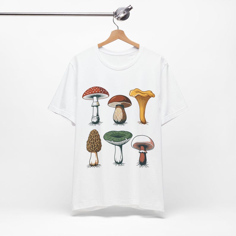 Vintage Botanical Mushroom Chart - Tshirt image 3