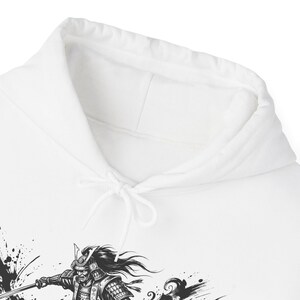 Samurai Warrior Ink Wash Painting - Hoodie image 3