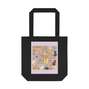 Crazy Cat Lady Tote Bag | Funny Cat Lover Gift | Cat Mom Canvas Bag | Cat Themed Accessories image 1