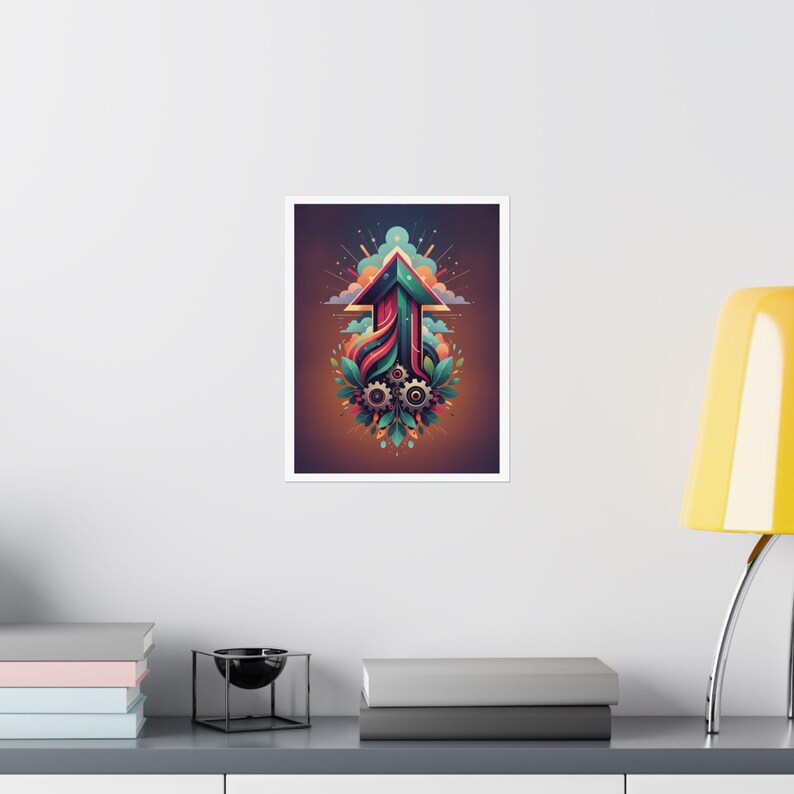 Dream Big Work Hard Poster, Motivational Wall Art, Minimalist Quote Print, Office Decor, Inspirational Poster, Hustle Wa image 8