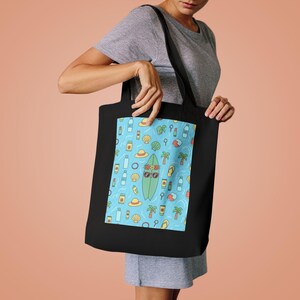 Salty Hair Don't Care Tote Bag, Beach Canvas Tote, Summer Beach Bag, Boho Tote Bag, Vacation Accessory, Surfing Gift image 4