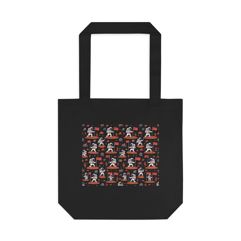 Astronaut Planting Flag On Mars - Tote Bag image 1